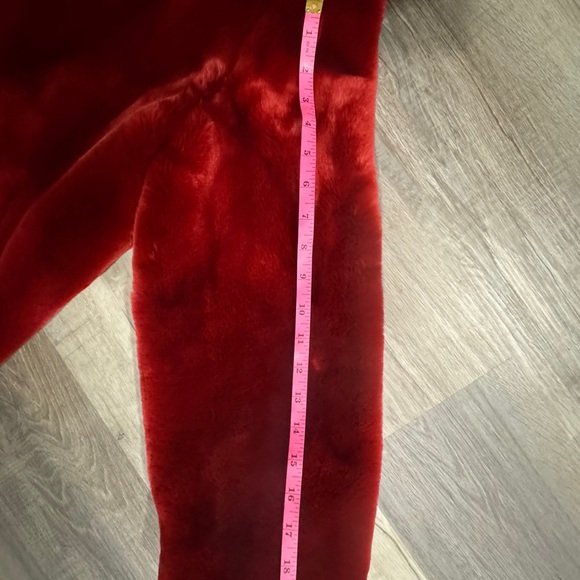 Faux Fur Red Teddy Jacket - Picture 5 of 11